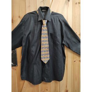 ROBERT TALBOTT BEST OF CLASS SILK TIE Gold Wheat‎ Blue Triangle Business Casual